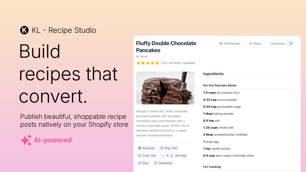 KL ‑ Recipe Studio Screenshot 1