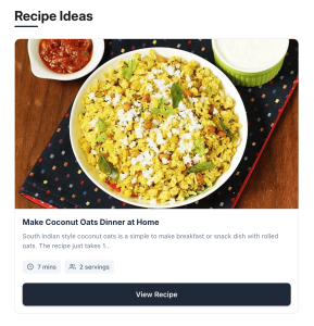 Recipe keywords list