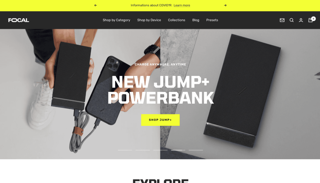 Shopify theme for food stores