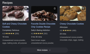 Recipe schema markup